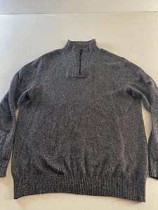 Calvin Klein Jeans Gray Thick Ctn Zippered SWEATER XL Mock Extra Large - Picture 1 of 3