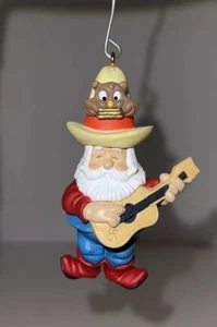 Santa's Serenade 1995 Plays Guitar Hallmark Keepsake Ornament owls head moves - Picture 1 of 6