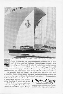 CHRIS-CRAFT & ROCK ISLAND RAILROAD ORIGINAL VINTAGE PRINT AD - Picture 1 of 2
