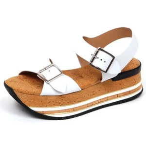 F2546 sandalo donna white HOGAN H354 scarpe sughero cork shoe woman - Picture 1 of 4