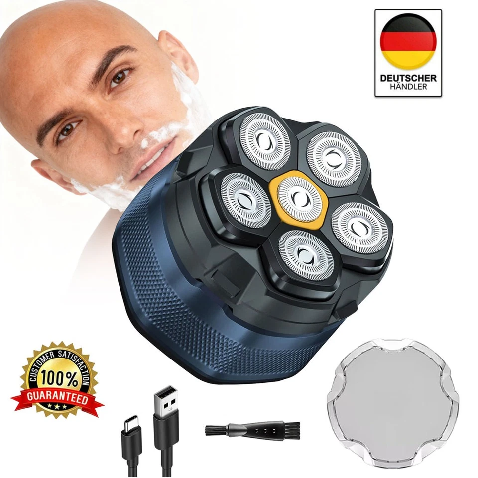 MARKENLOS 6D Elektrisch Rasierer Skull Shaver Gesicht Kopfrasierer Glatzen Rasierer Herren