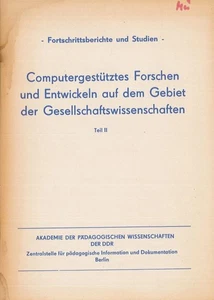 Computergestütztes Forschen und Entwickeln auf dem Gebiet der Gesellschaftswisse - Imagen 1 de 1