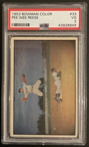 1953 Bowman Color #33 Pee Wee Reese PSA 3 VG - Picture 1 of 3