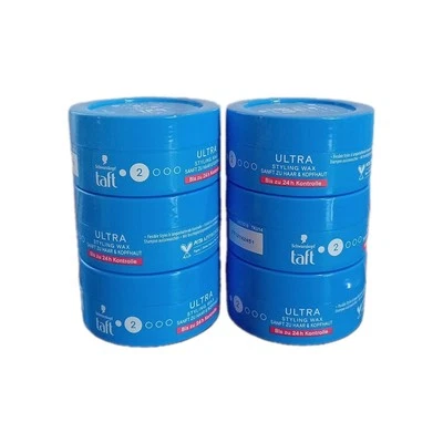 6x 75ml taft Ultra Wax styling wachs Struktur ultra starker Halt 24h Kontrolle - Bild 1 von 2