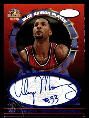 1997-98 Score Board Alonzo Mourning Blue Ribbon Player Auto Miami Heat ZZ3974 - Image 1 of 2