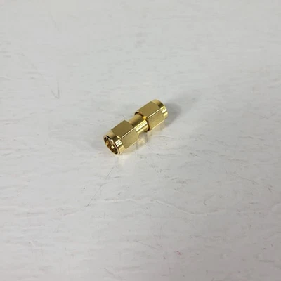 SMA Male to SMA Male Coupler Straight RF Coaxial Cellular Frequencies DC Signals - Image 1 of 4