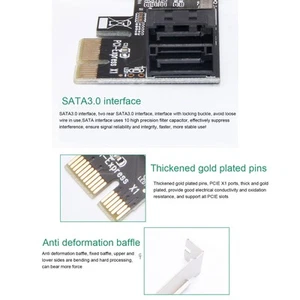 PCIE To 3.0 Expansion Card 2 Port PCI Express 1X 4X 8X 16X Slot Har CB - Afbeelding 1 van 24