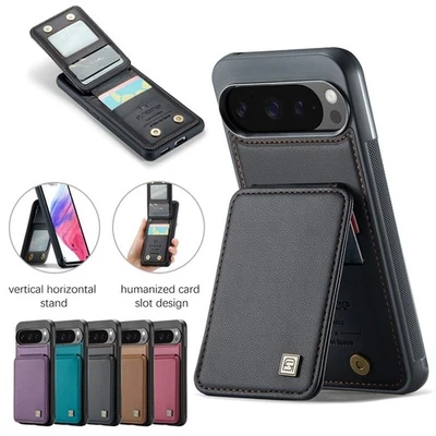 For Google Pixel 8/9/10 Pro XL/9A Leather Phone Case Flip Card Wallet Back Cover - Image 1 of 4