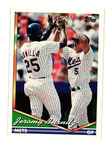 1994 Topps #122 Jeromy Burnitz New York Mets - Picture 1 of 2