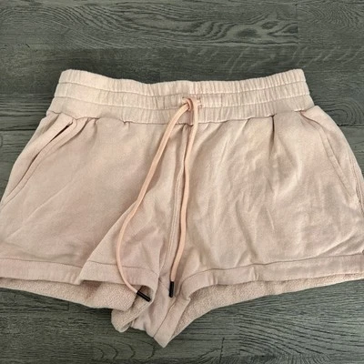 Mini shorts Alice + Olivia feminino algodão cordão casual rosa tamanho P - Imagem 1 de 3