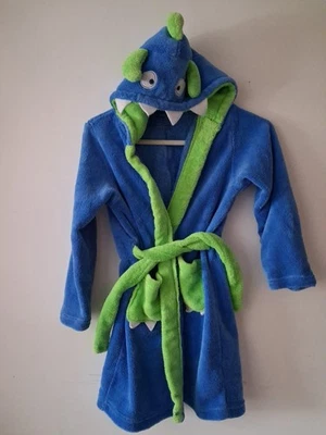 Rebel By Primark Blue & Green Monster Boys Dressing Gown 6-7 Years - Image 1 of 4