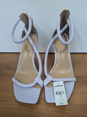 Sandalias de Tacón Express Correa Tubo Lavanda Dinero Antiguo Para Mujer Talla 10 Nuevas con Etiquetas (Defecto) Foto 1 de 4