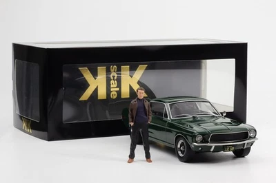 1:18 KK-Scale Ford Mustang GT Fastback 1968 Like Bullitt Film avec Figure - Photo 1/4