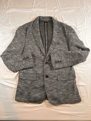 Tasso Elba Men’s Blazer Two Button Woven Grey Heavy Jacket Size L 42-44 - Image 1 of 4