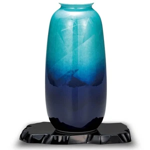 Kutani Ware Waza-no-Kura Vase Keramik mit Silberglasur Made in Japan - Bild 1 von 3