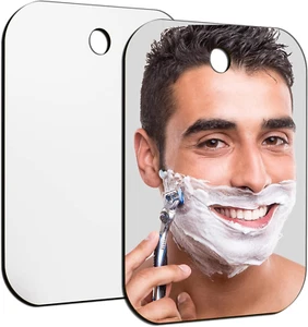 Shower Mirror Fogless for Shaving,10.7"x8"Larger Mirror for Wall Camping,Framele - Picture 1 of 9