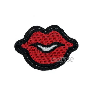 Sexy Red Mouth Lips Embroidered Sew Iron on Badge Sewing Applique Patches DIY - Picture 1 of 1