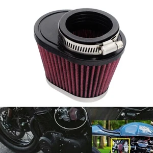 52mm Horsepower Intake Air Filter Motorcycle Engine Inlet Cleaner Universal Red - Picture 1 of 11