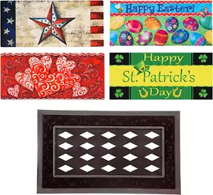 Evergreen Sassafras Bundle - Set of 5 Holidays Interchangeable Entrance Doormats - Picture 1 of 7