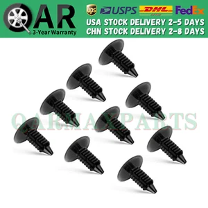 100X 8mm Bumper Clips Auto Car Hole Plastic Rivets Fastener Fender Push Pin NEW - Picture 1 of 5