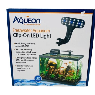 Aqueon Freshwater Aquarium Clip-On LED Light for Aquariums up to 20 Gallons - Image 1 of 4