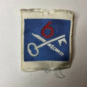 Post WW2 1946-77 6th Infantry brigade woven Cloth Badge 50 x 60 mm - Picture 1 of 3