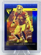 2022 Panini Chronicles Flux Malcolm Rodriguez Rookie Card Blue /25