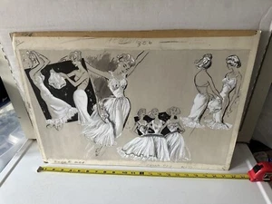 Vintage Advertising Fashion Illustration Artwork Lingerie R H White Co Boston MA - Picture 1 of 12