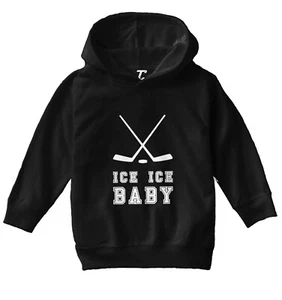 Ice Ice Baby - Hockey Sticks Sports Puck Song Lyrics Toddler/Youth Hoodie - Picture 1 of 12