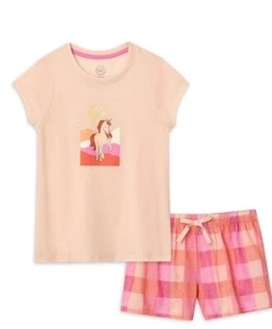 Wonder Nation  Rainbow Unicorn Girls Sleep Shirt Top & Short 2-Pc  XL 14-16  - Picture 1 of 6