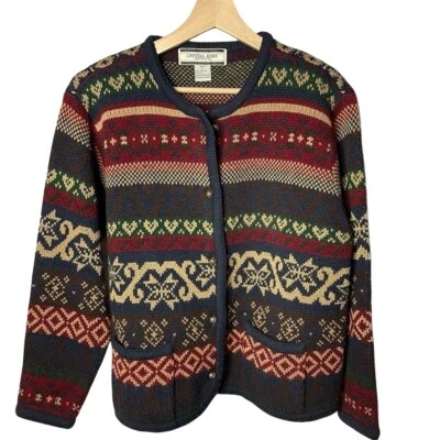 Cárdigan Kobe de cristal vintage suéter con botones y bolsillos talla grande azul Foto 1 de 4