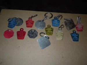 Vintage Wisconsin Dog Tags. Lot of 14 Aluminum/Metal Tags. 1960's through 1980's - Picture 1 of 3