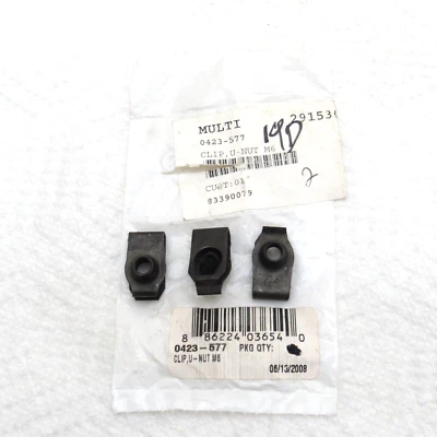 Arctic Cat снегоход OEM M6 U гайки зажимы 0423-577 набор из 3 - Изображение 1 из 3