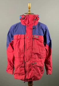 Men Berghaus Mera Peak Gore-Tex Red Blue Full Zip Multipocket Jacket  - Picture 1 of 12
