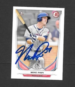 Mike Papi MLB firmado autografiado Topps Bowman Indians DP36 2014 - Imagen 1 de 1