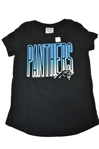 Junk Food Youth Girls Carolina Panthers Girls Game Time Short Sleeve T-Shirt New - Picture 1 of 2