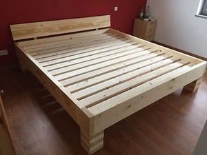 Massivholzbett / Futonbett / Doppelbett / Holzbett (Paul ) ( 100%Handarbeit ) - Bild 1 von 12