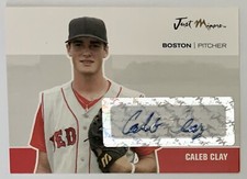 2007 Just Autographs Signatures Black Card # JA-10 Caleb Clay AUTO RED SOX
