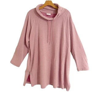 J. Jill Ajuste Cuello Embudo Sudadera Túnica Vestido Talla XL Mezcla Modal Crecido Rosa - Imagen 1 de 8
