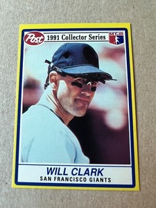 Will Clark 1991 Post Cereal #3 of 30 San Francisco Giants Baseball Card