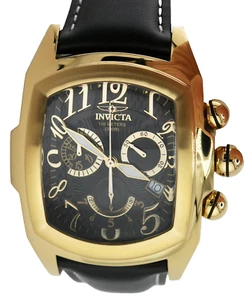 NEW INVICTA 13692 LUPAH DRAGON SWISS RONDA CHRONOGRAPH BLACK LEATHER WATCH 47MM - Picture 1 of 23
