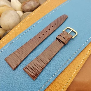 19mm Hadley-Kalbe France Classic Tapered Lizard Unused 1970s Vintage Watch Band - Picture 1 of 4