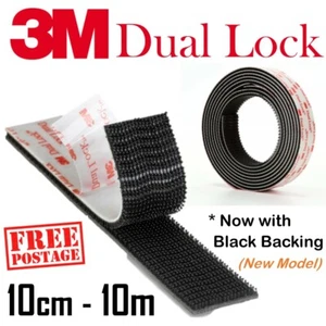 3M Dual Lock Tape Black Adhesive (25mm) - 5 x Stronger than Hook and Loop SJ3550 - Picture 1 of 6