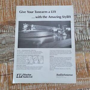 Vintage Monitor Audio Tonearm Lift Audio Accessorie Brochure Audiophile Ephemera