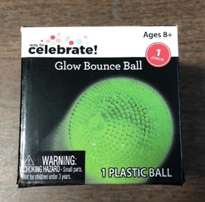 CELEBRATE NUOVO NUOVO CON SCATOLA Glow Bounce Ball Età 8+ - Foto 1 di 3