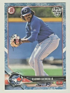 2018 Topps Bowman Holiday BLUE SNOWFLAKE #TH-VGJ VLADIMIR GUERRERO JR RC 14/50 - Picture 1 of 2
