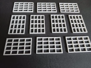 G Scale Industrial Windows - Pack of 10 3D PRINTED WHITE 1.500" X 2.250" - Picture 1 of 4