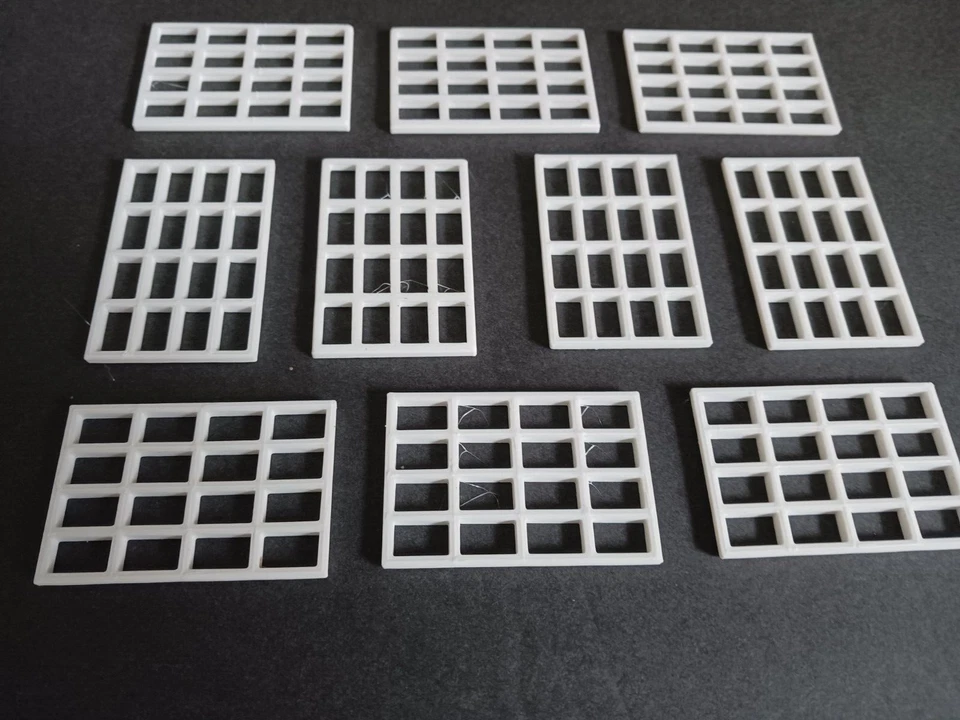 G Scale Industrial Windows - Pack of 10  3D PRINTED   WHITE    1.500" X 2.250" - Image 1 of 4
