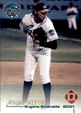 2001 Eugene Emeralds Grandstand #31 Josh Vitek Fayetteville Texas Baseball Card