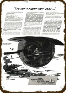 1944 WWII B-24 Bomber Gun Turret Nash Vintage-Look DECORATIVE REPLICA METAL SIGN - Picture 1 of 1